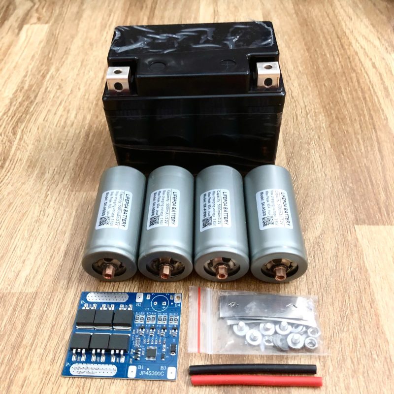 Combo 5Ah tự làm Acquy Lithium xe máy: 375K